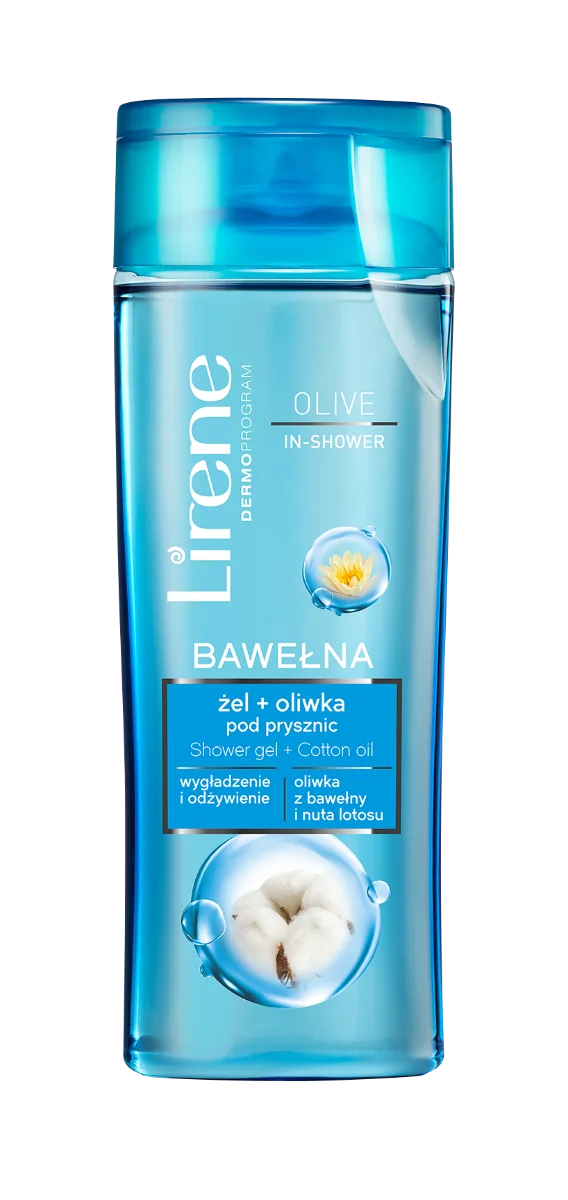 Lirene BAWEŁNA, żel + oliwka pod prysznic, 250 ml