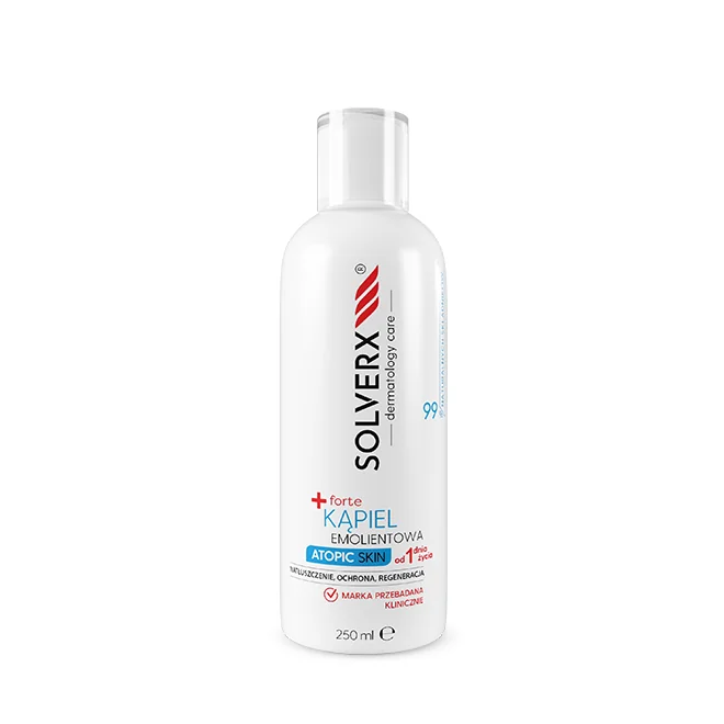 Solverx Atopic Skin +forte, kąpiel emolientowa, 250 ml