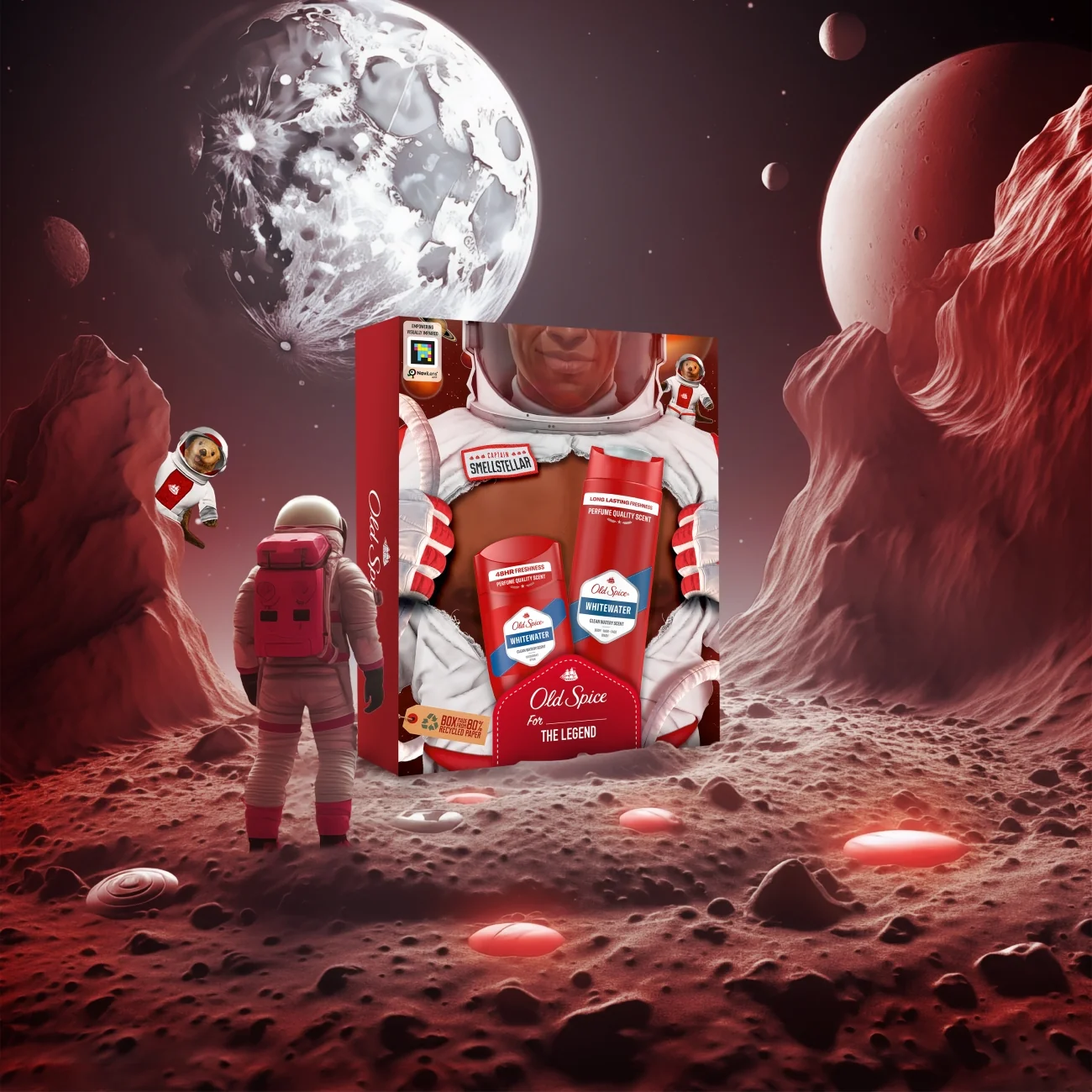 Old Spice Whitewater Astronaut zestaw podarunkowy dezodorant w sztyfcie, 50 ml + żel pod prysznic, 250 ml