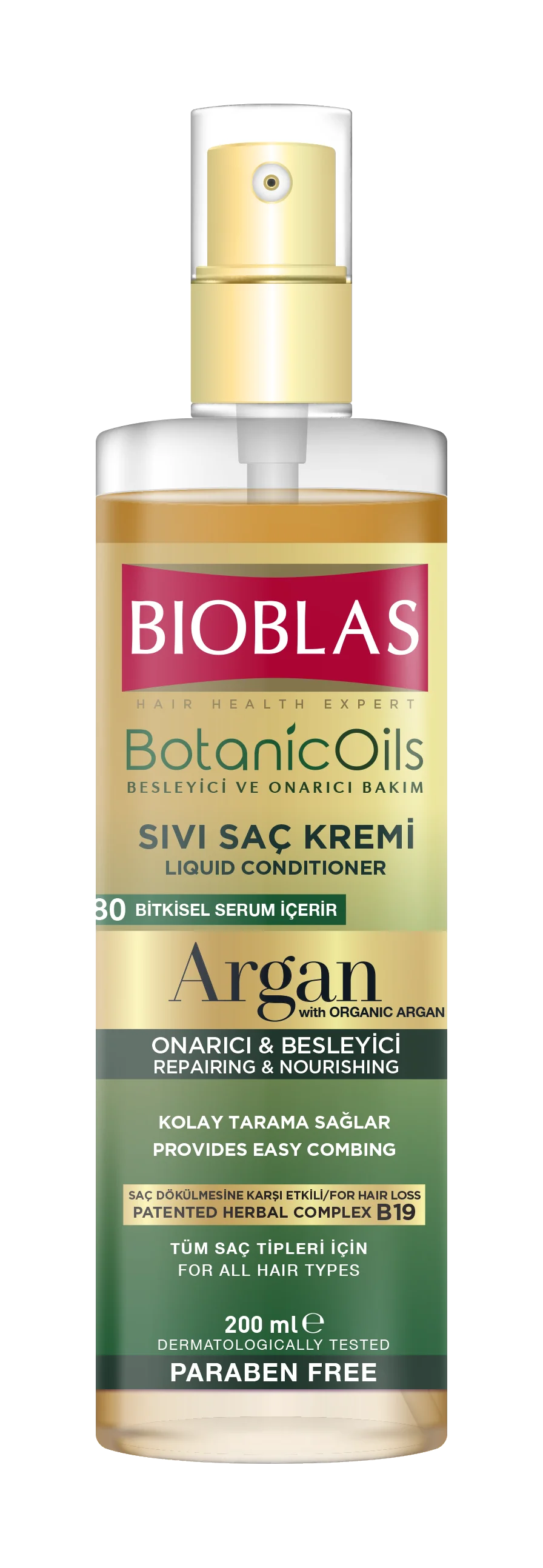 BIOBLAS Botanic Oils arganowa odżywka regenerująca w płynie do pielęgnacji włosów, 200 ml