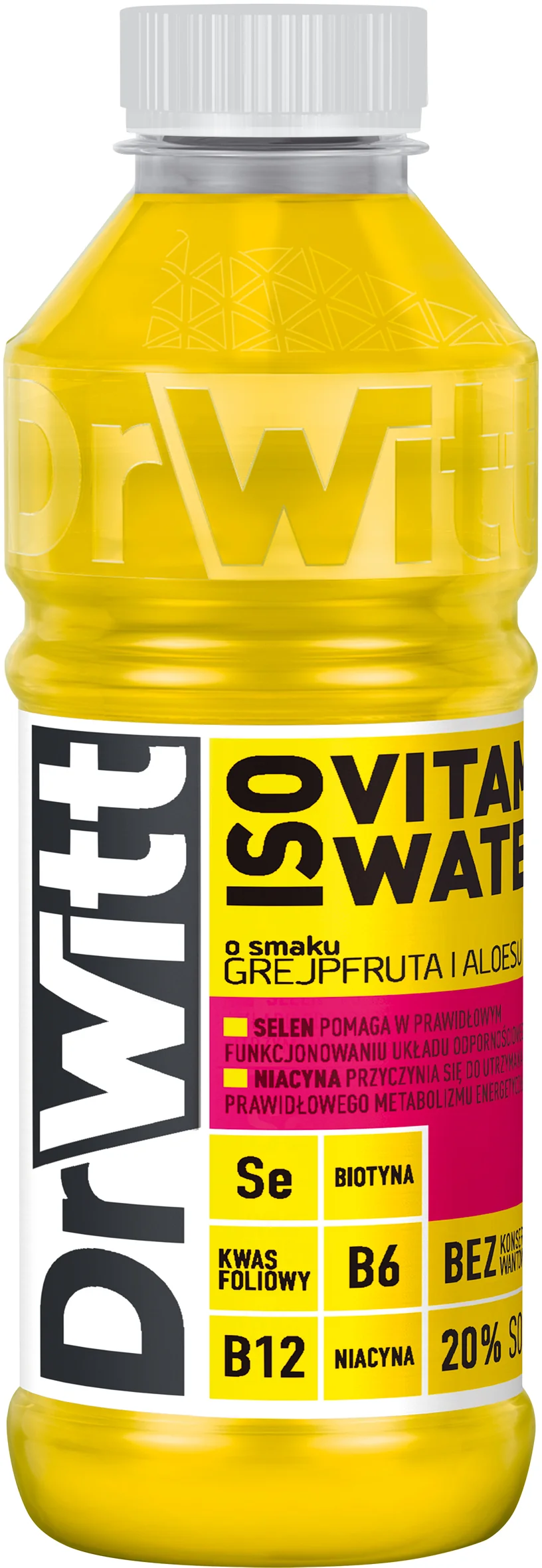 DrWitt ISO Vitamin Water napój izotoniczny, grejpfrut-aloes, 550 ml