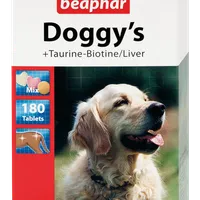 Beaphar Doggy’s  +  Taurine-Biotine/Liver Mix tabletki witaminowe mix rodzajów, 180 szt.