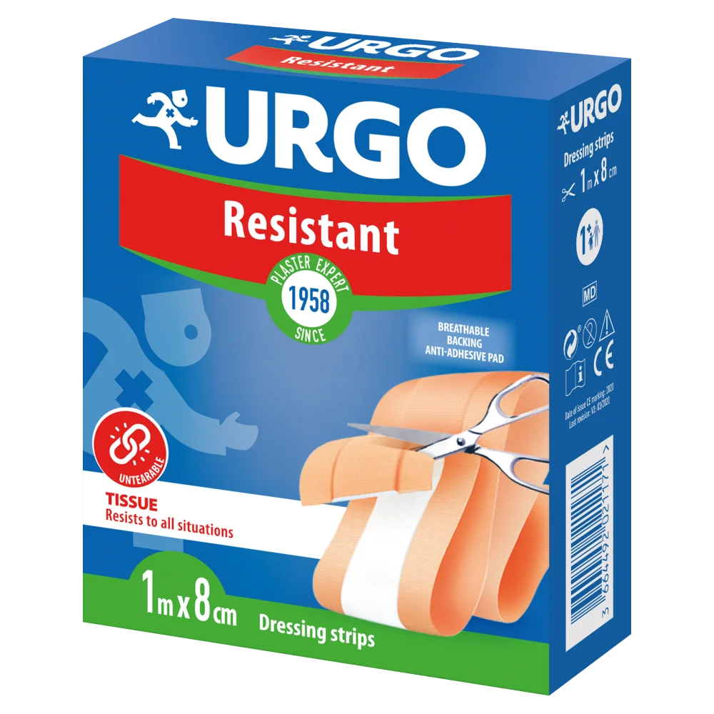 Urgo Resistant plaster antybakteryjny do cięcia, 1 m x 8 cm