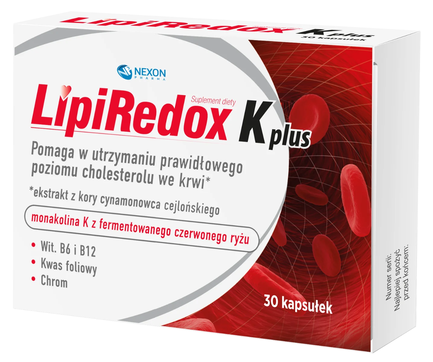 Lipiredox K plus, 30 kapsułek