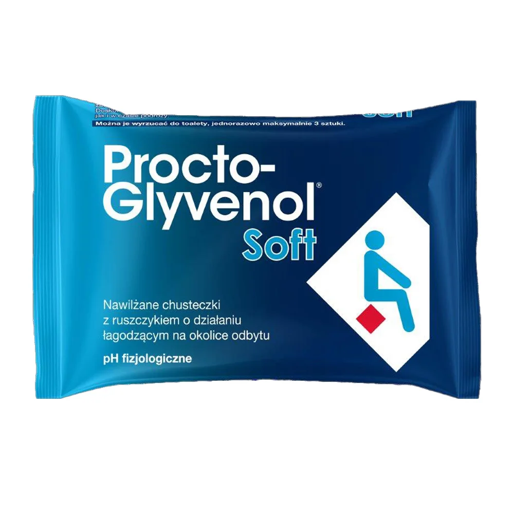 Procto-Glyvenol Soft nawilżane chusteczki dla osób z hemoroidami, 30 szt.