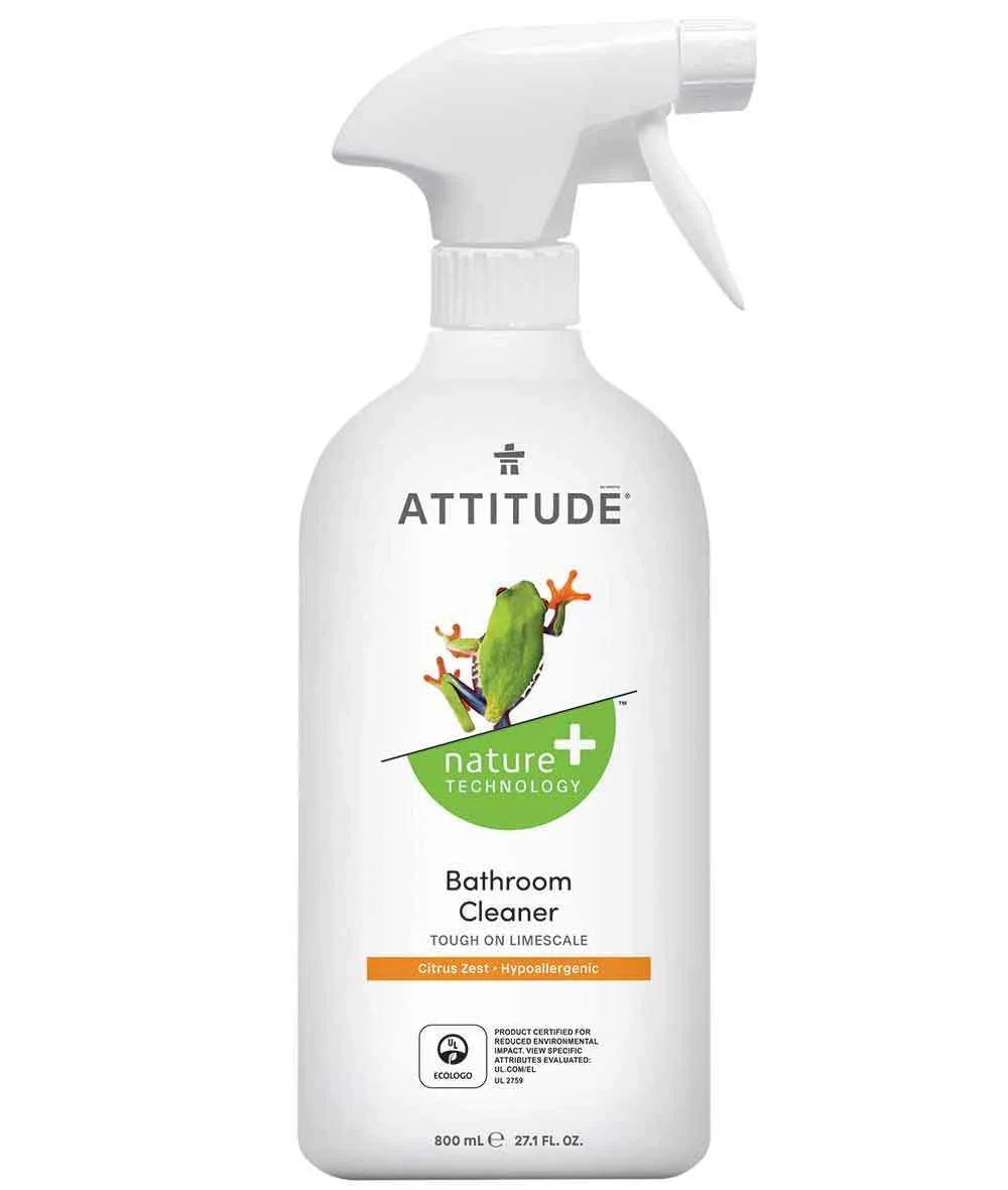 Attitude Nature+ Płyn do czyszczenia łazienki Skórka Cytrynowa, 800 ml