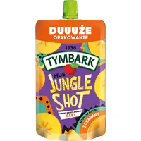 Tymbark Jungle Shot mus owocowy, jabłko gruszka banan kaki, 200 g