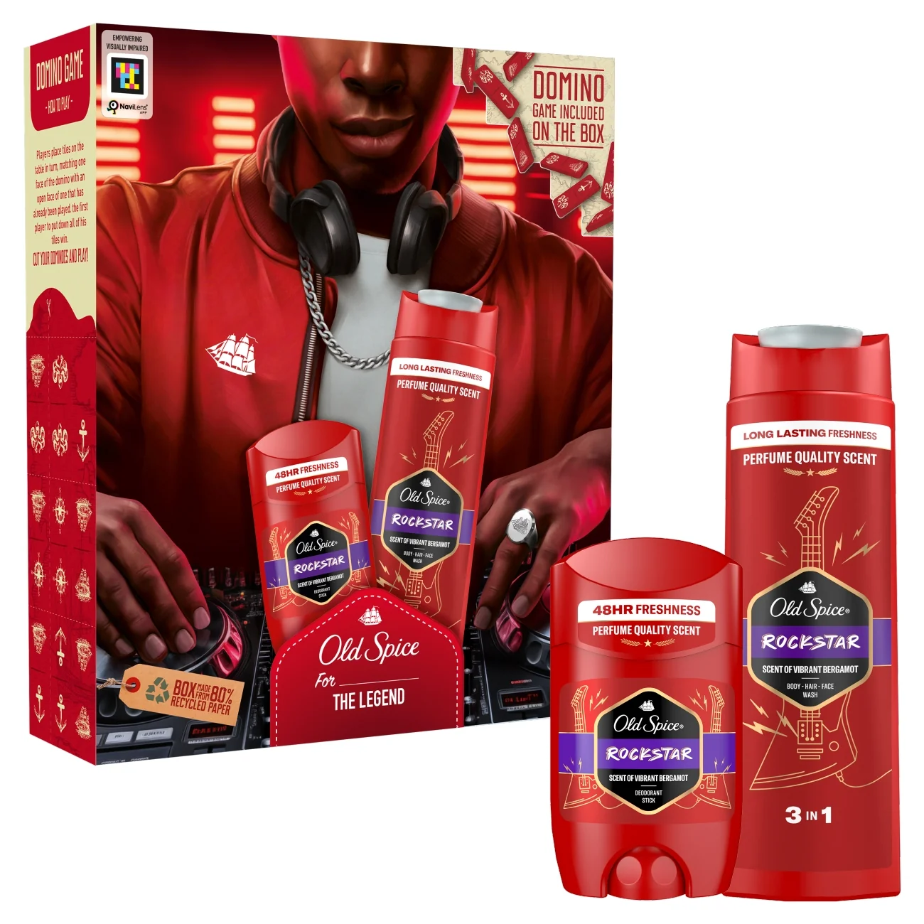 Old Spice Rockstar zestaw podarunkowy dezodorant w sztyfcie, 50 ml + żel pod prysznic, 250 ml