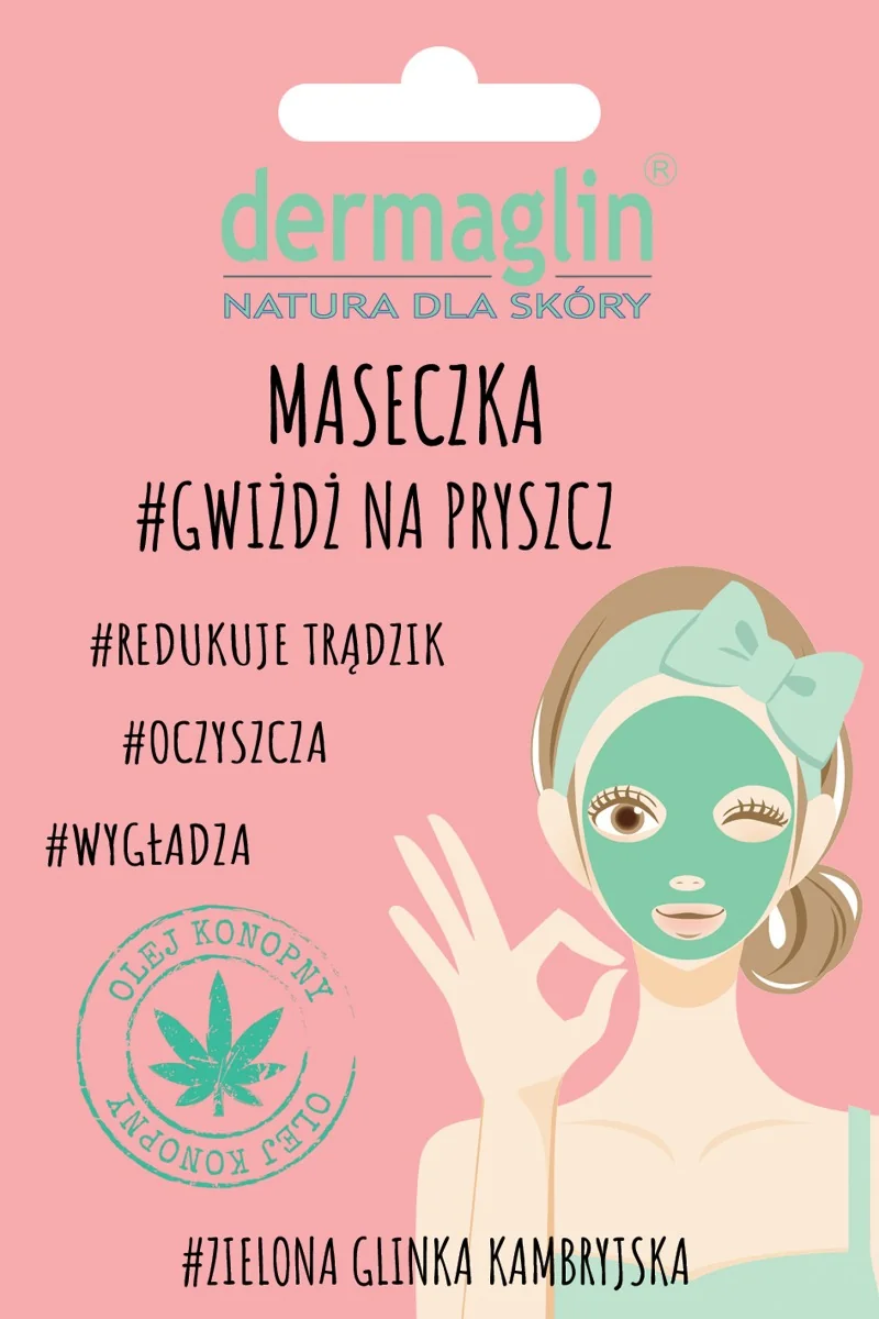 Dermaglin #Gwiżdż na pryszcz, oczyszczająca maseczka do twarzy, 20 g