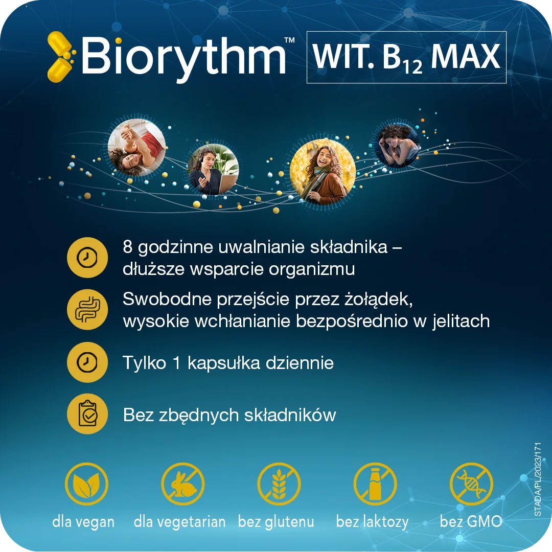 BIOrythm Witamina B12 Max 30 kapsułek