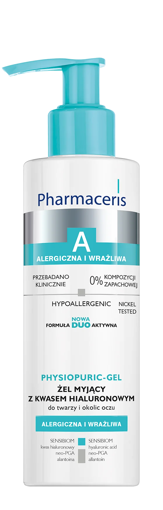 Pharmaceris A Physiopuric-gel, nawilżający fizjologiczny żel do mycia twarzy, 190 ml