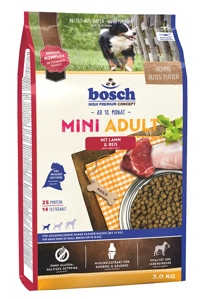 Bosch Mini Adult Lamb & Rice karma dla psów, 3 kg