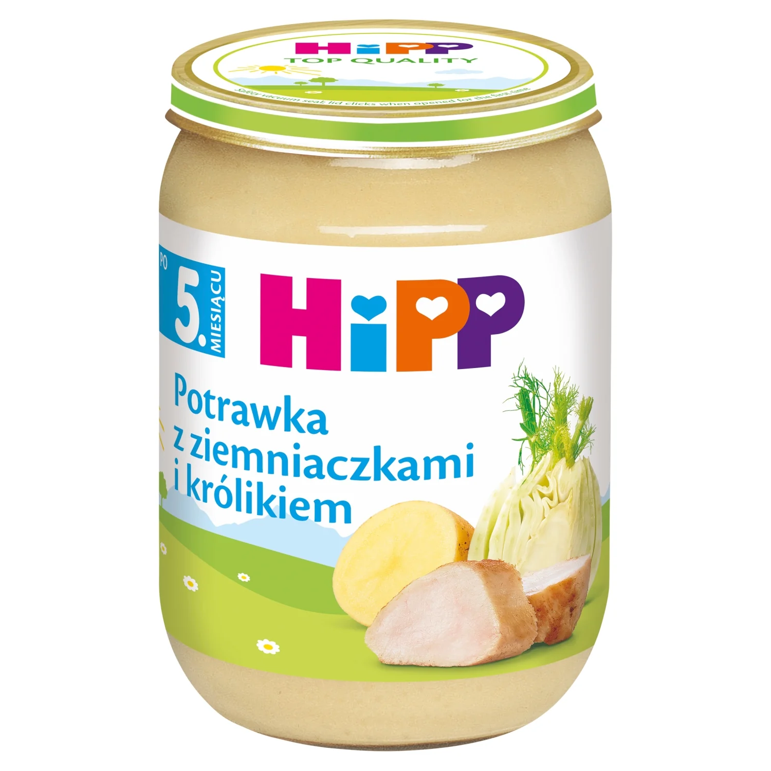 HiPP BIO od pokoleń obiadek potrawka z ziemniaczkami i królikiem po 5. miesiącu, 190 g