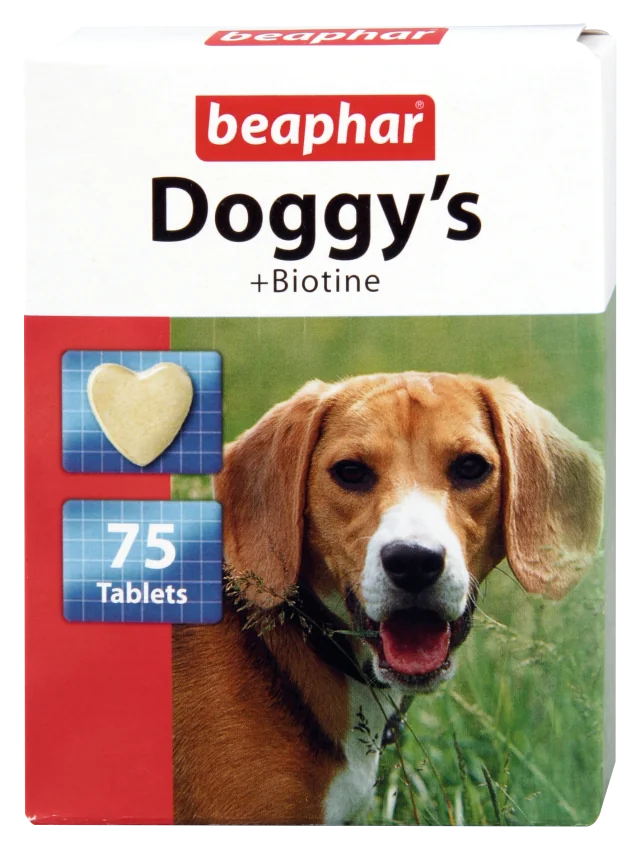 Beaphar Doggy’s + Biotine tabletki witaminowe dla psów, 75 szt.