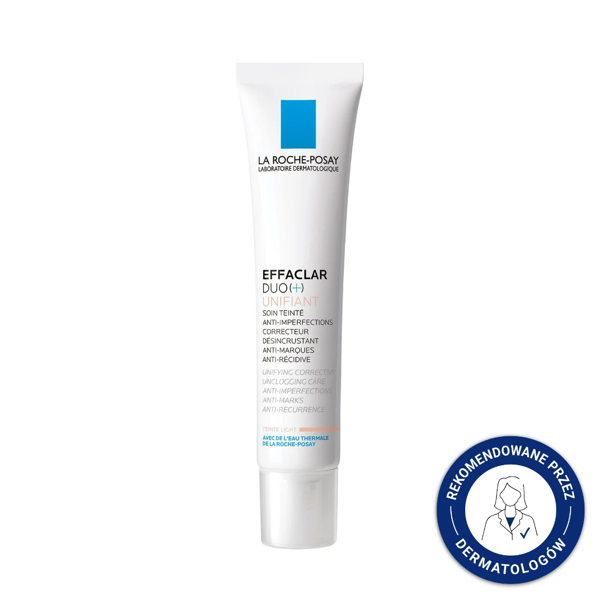 La Roche-Posay Effaclar Duo+ Unifiant, tonujący krem zwalczający niedoskonałości, light, 40 ml