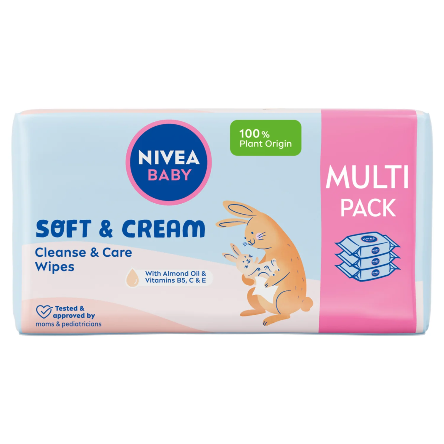 Nivea Baby Soft & Cream chusteczki biodegradowalne 4 x 57 szt.