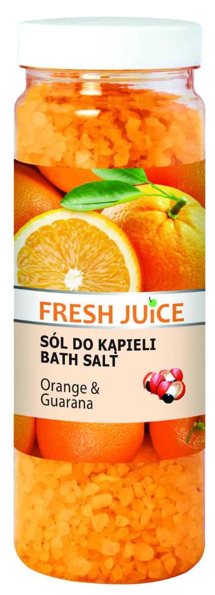 Fresh Juice, sól do kąpieli Pomarańcza i Guarana, 700 g