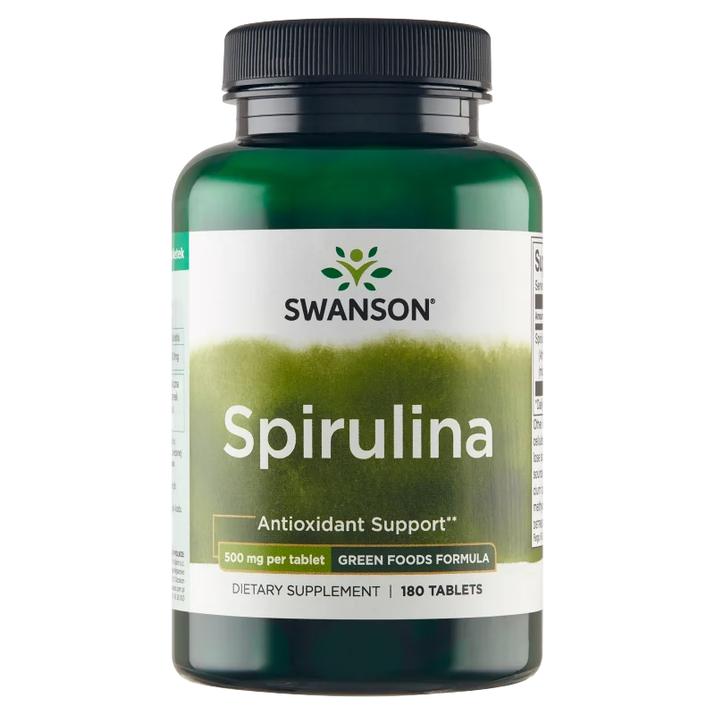 Swanson Spirulina 500 mg, suplement diety, 180 tabletek