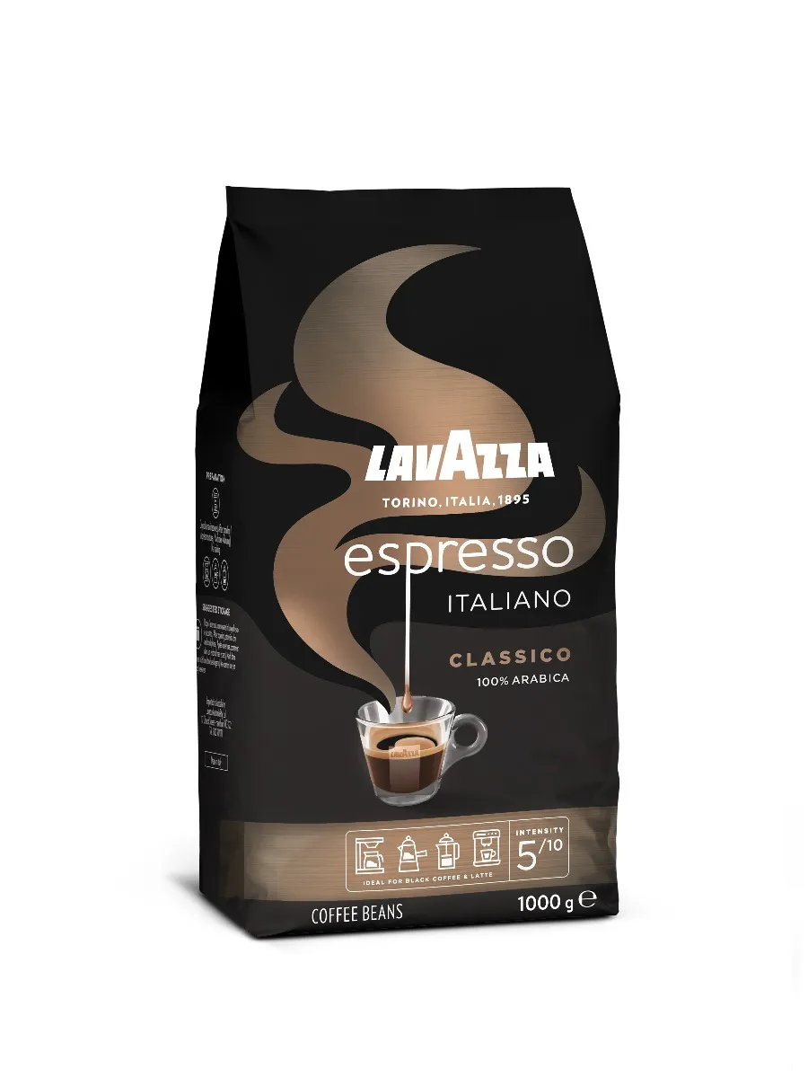 Lavazza Caffe Espresso Italiano Classico Kawa ziarnista palona, 1 kg