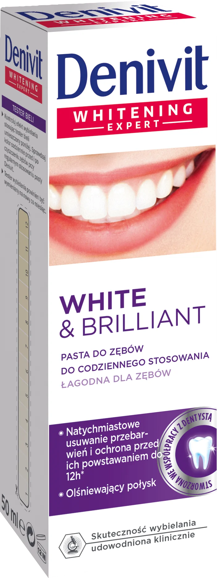 Denivit Whitening Expert White&Brilliant do codziennego stosowania, 50 ml