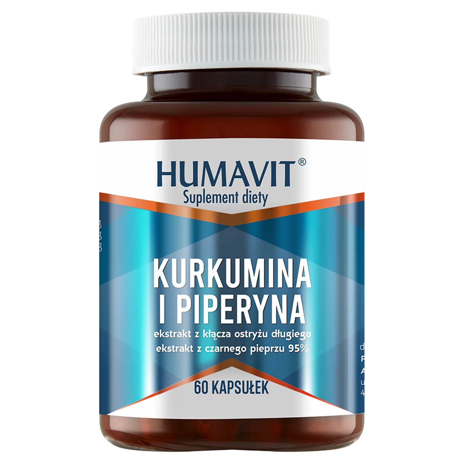 Humavit Kurkumina i Piperyna, suplement diety, 60 kapsułek