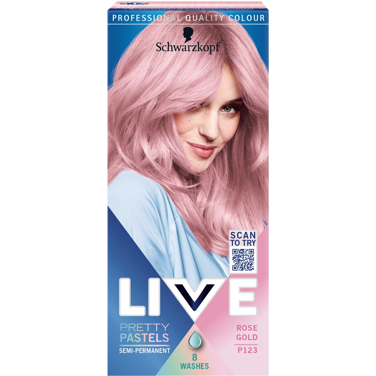 Schwarzkopf Live Pretty Pastels farba do włosów P123 Rose Gold, 1 szt. 