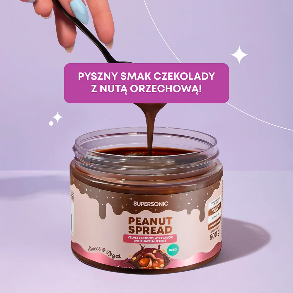 Supersonic krem orzechowy o smaku czekolady z nutą orzechową (low-carb), 250 g 