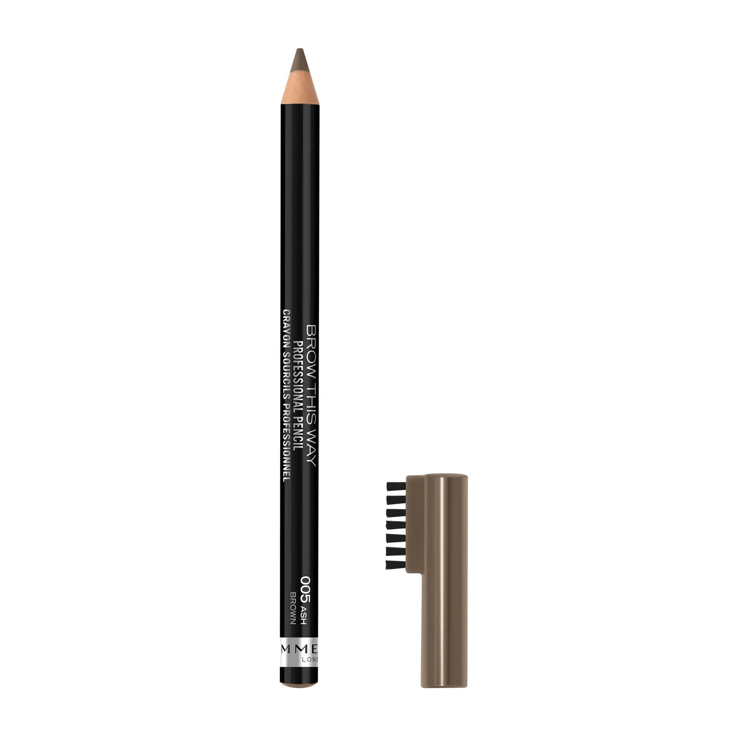 Rimmel Brow This Way Professional kredka do brwi z grzebykiem 005 Ash Brown, 1 szt.