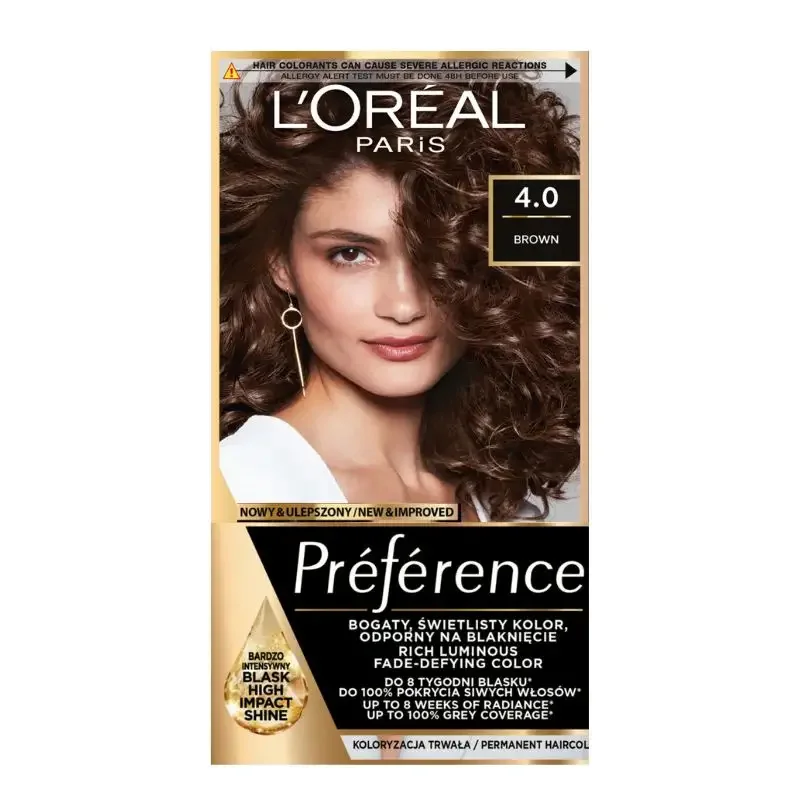 L`Oreal Paris Récital Préférence farba do włosów 4.0 Tahiti Brąz, 1 szt.