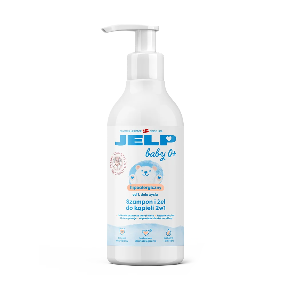 JELP Baby 0+ żel pod prysznic i szampon 2 w 1, 400 ml