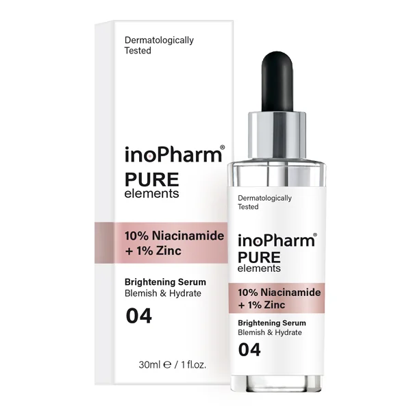 inoPharm Pure Elements 10% Niacynamid + 1% Cynk, serum do twarzy, 30 ml