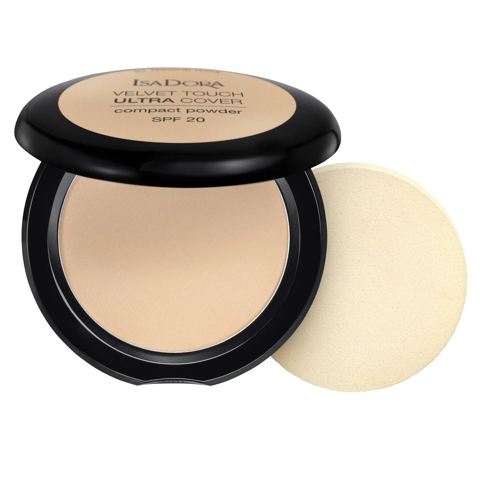 IsaDora Velvet Touch Ultra Cover prasowany puder matujący SPF 20 61 Neutral Ivory, 7,5 g