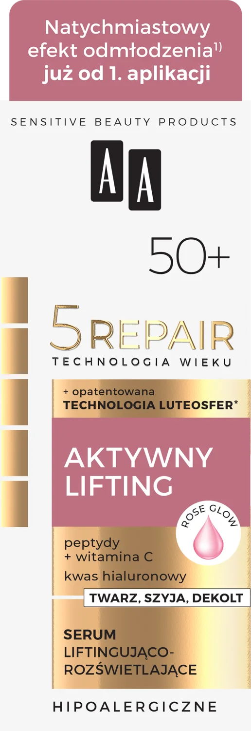 AA 5Repair, liftingująco-rozświetlające serum 50+, 35 ml