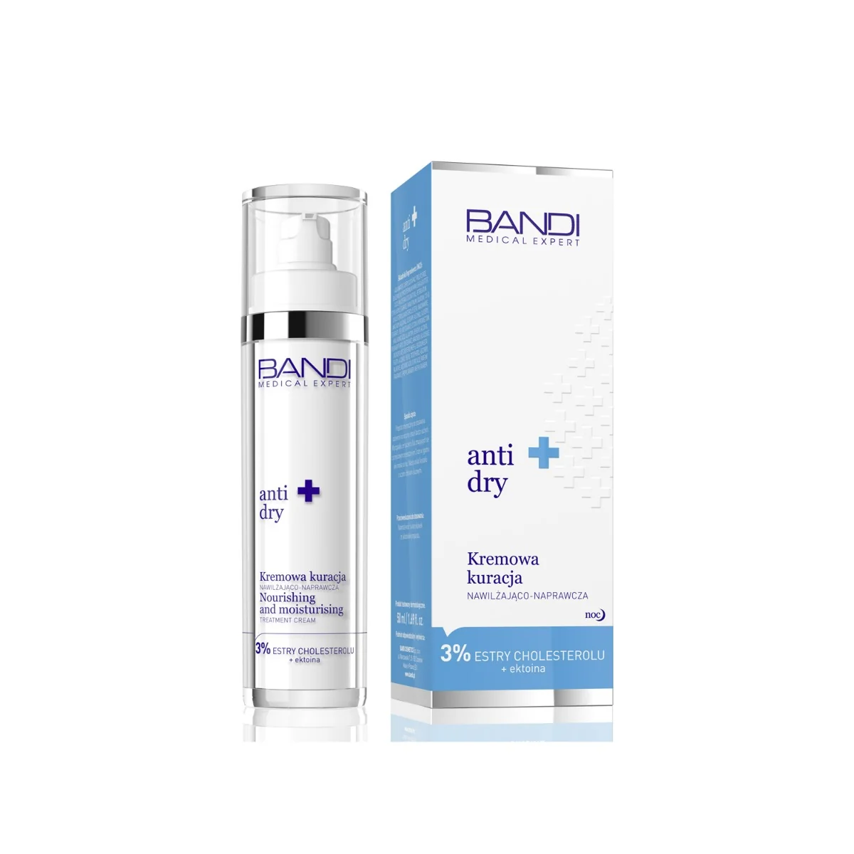 BANDI Medical Expert Anti-Dry, kremowa kuracja nawilżająco-naprawcza z estrami cholesterolu i ektoiną, 50 ml