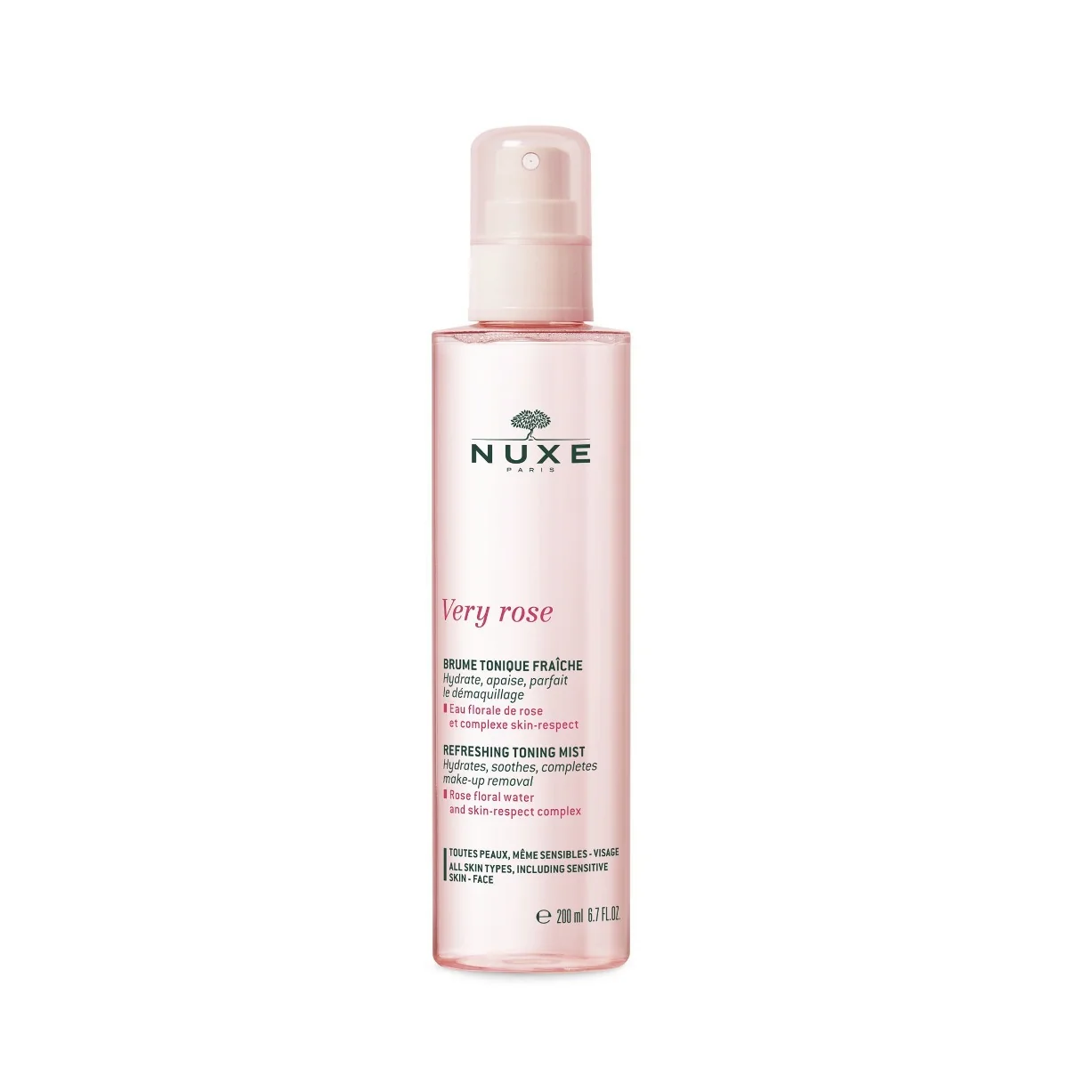 Nuxe Very Rose Mgiełka tonizująca do twarzy, 200 ml