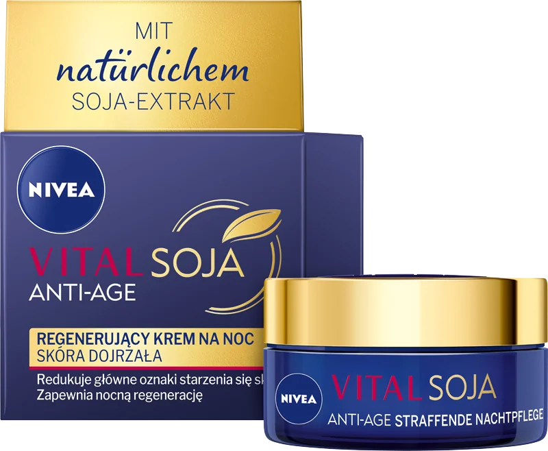 Nivea Vital Soja, regenerujący krem na noc dla skóry dojrzałej, 50 ml