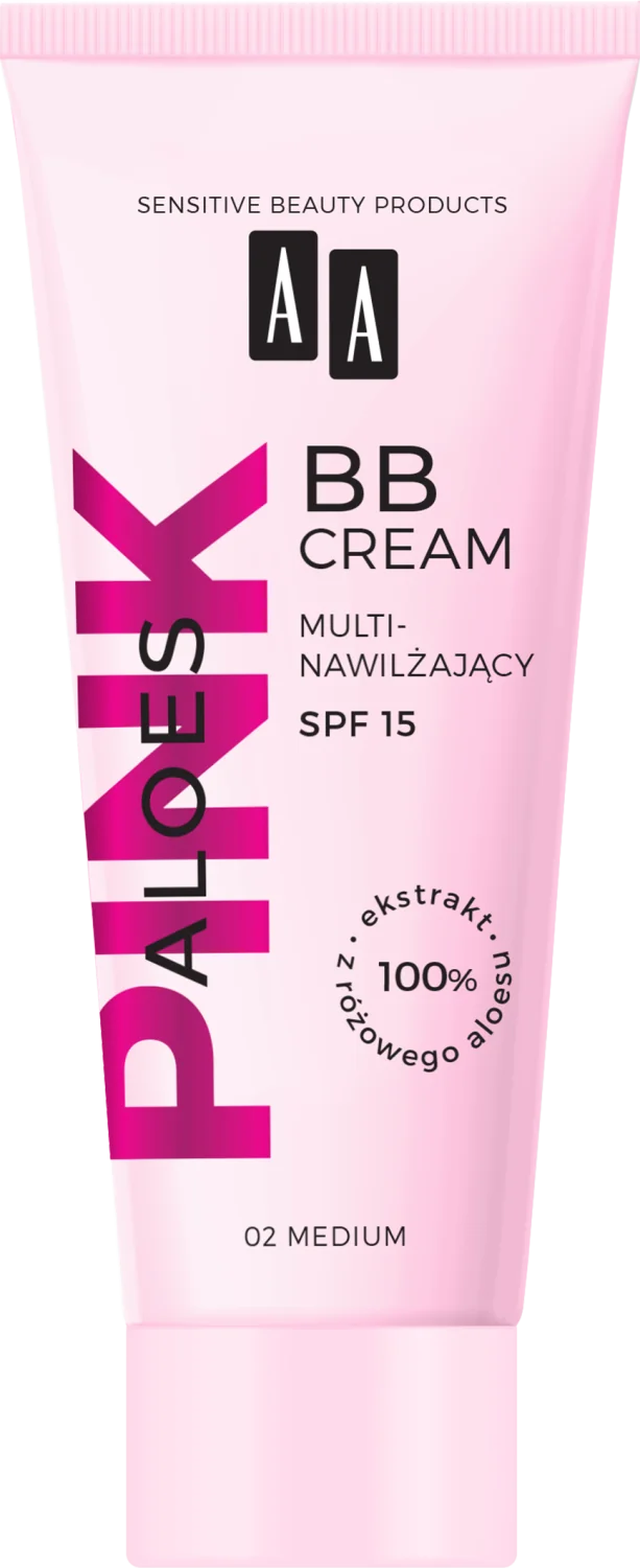 AA Aloes Pink multinawilżający krem BB z SPF 15, 02 Medium, 30 ml