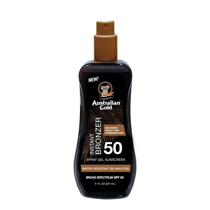 Australian Gold SprayGel żel w sprayu do opalania z naturalnym bronzerem SPF50, 237 ml