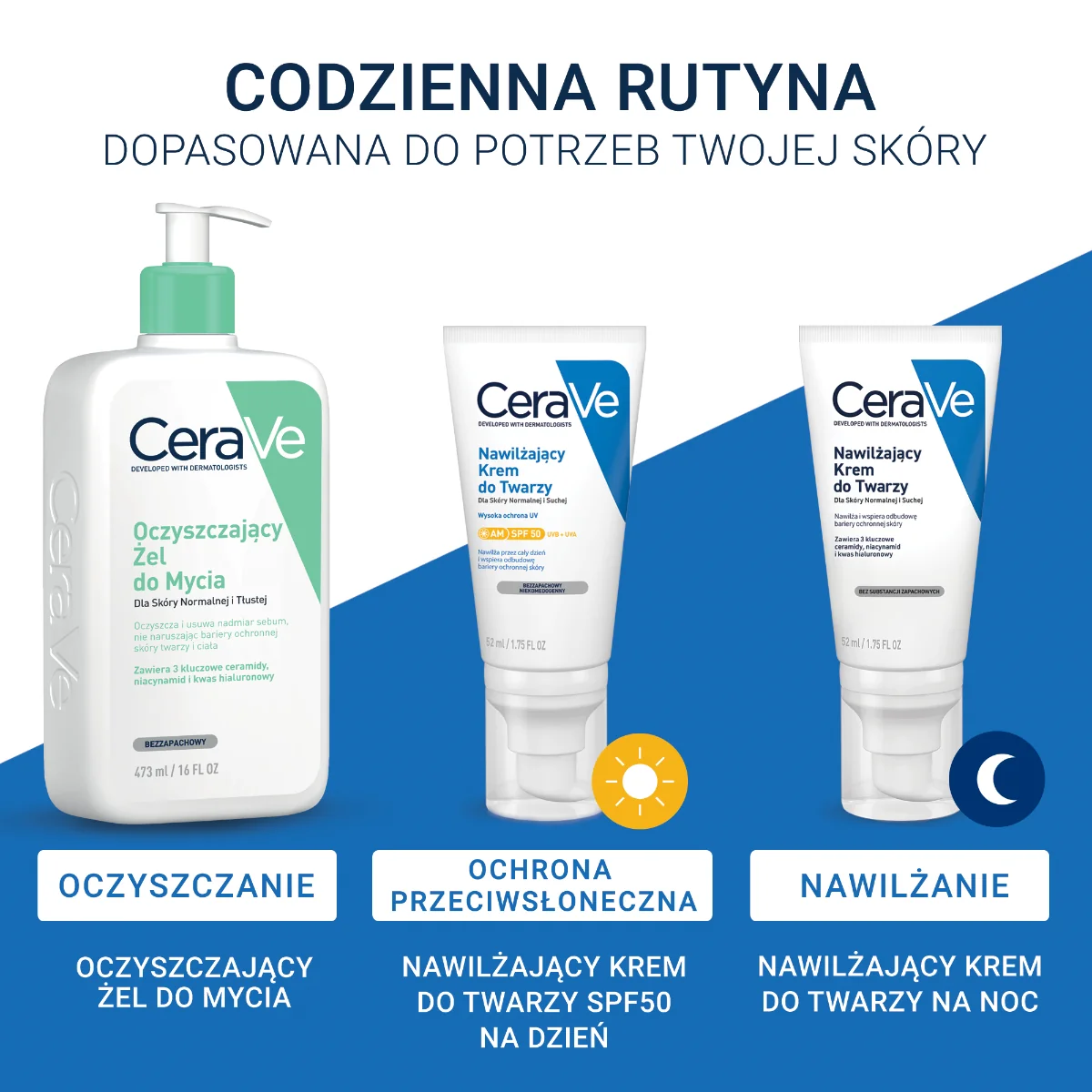 CeraVe nawilżający krem do twarzy SPF 50, 52 ml