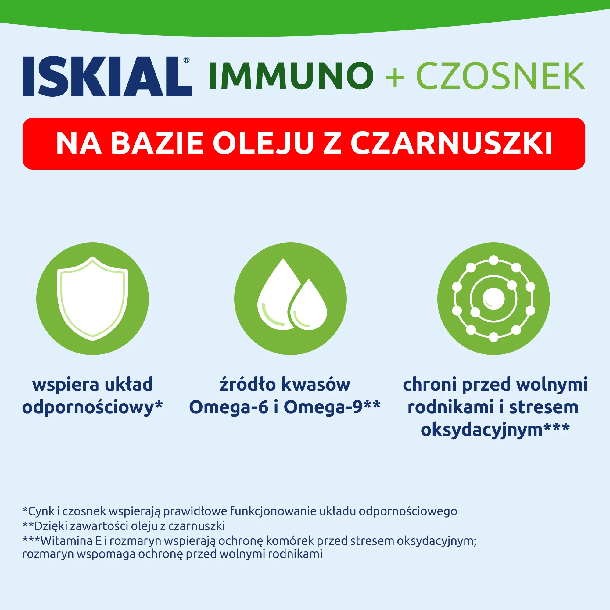 Iskial Immuno + czosnek 60 kapsułek