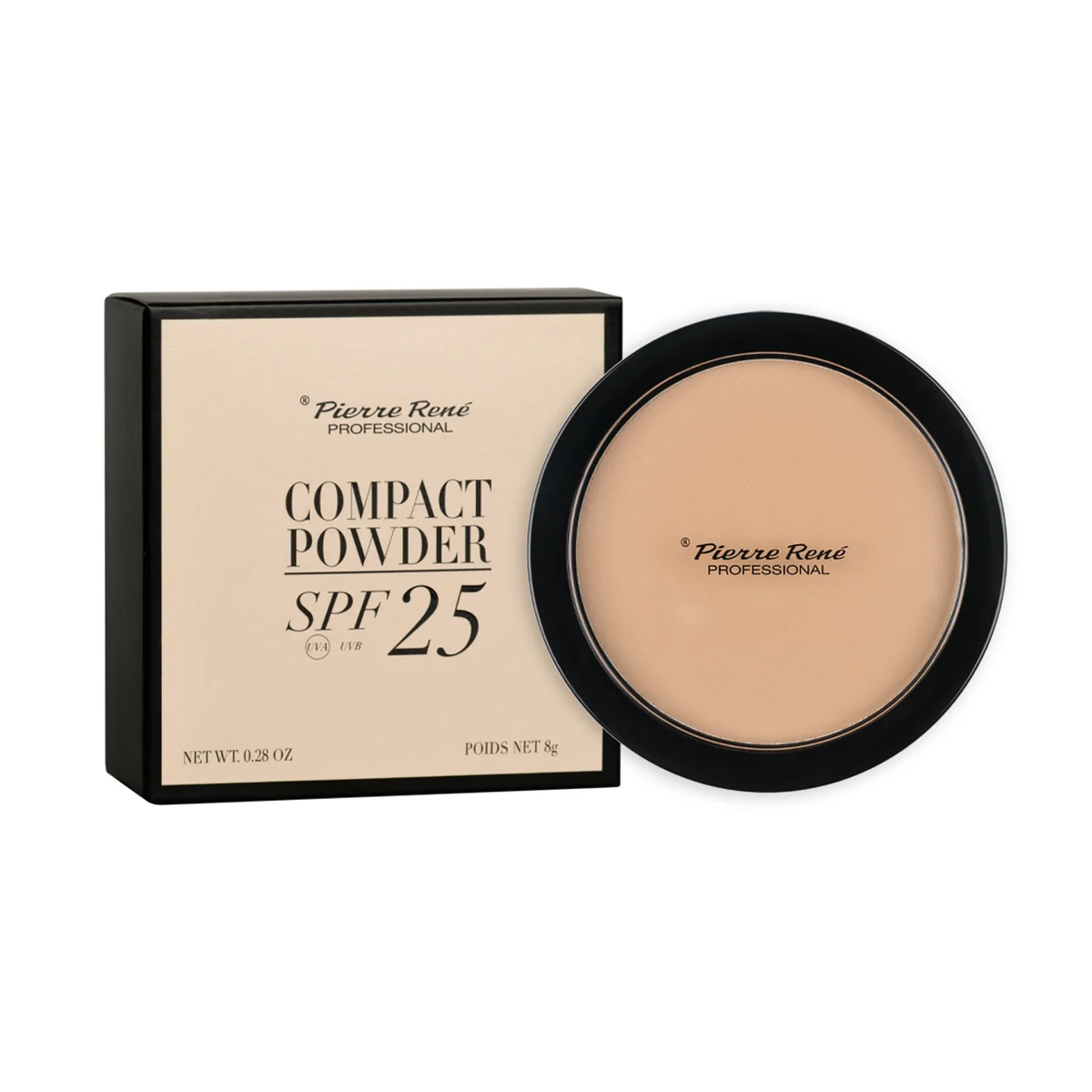 Pierre René Compakt Powder puder prasowany SPF 25, 03 Sand, 8 g