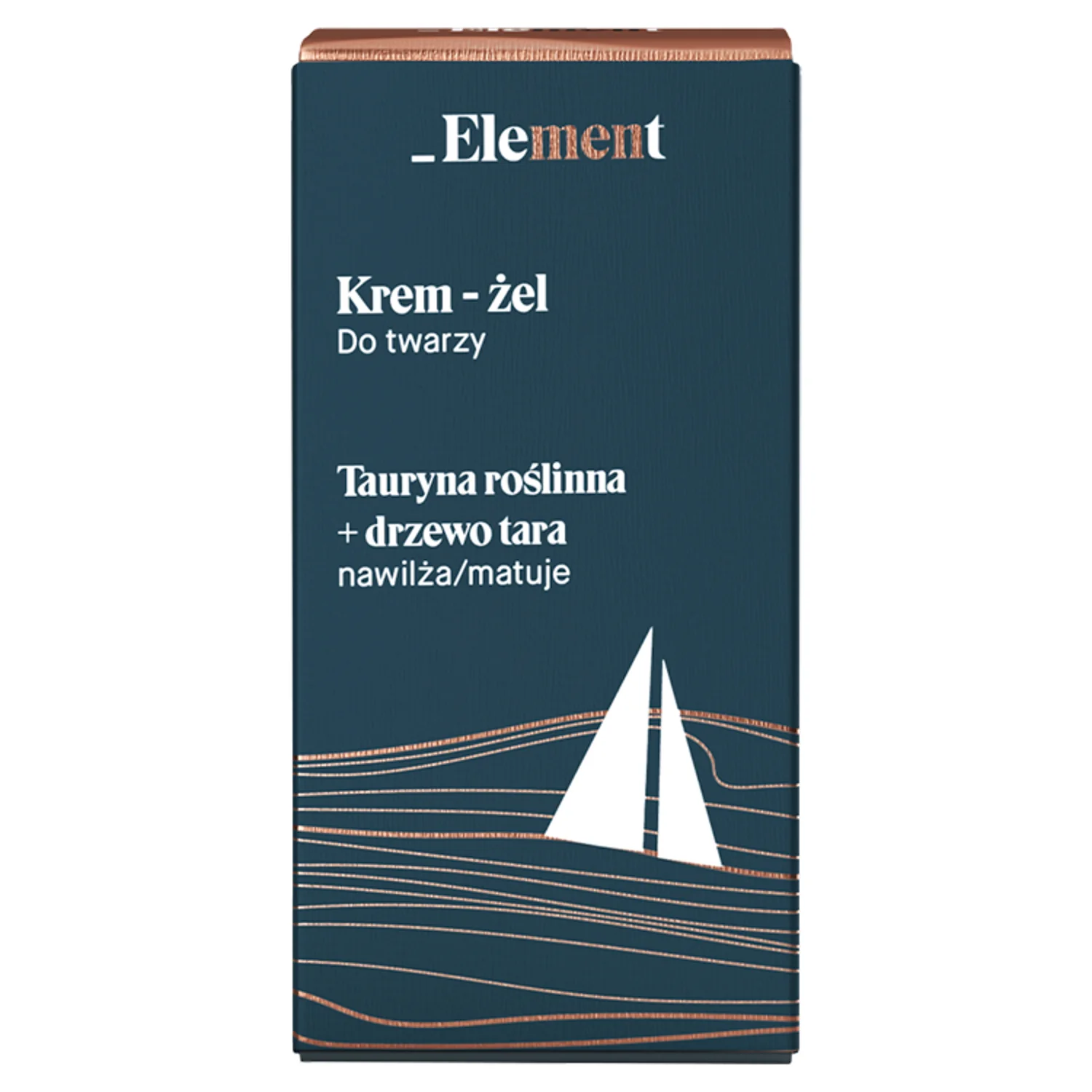 Element krem-żel do twarzy dla mężczyzn Tauryna roślinna + drzewo tara, 50 ml