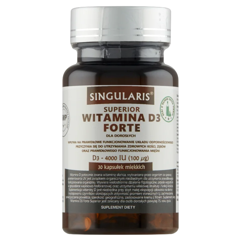 Singularis Superior Witamina D3 Forte 4000 IU, suplement diety, 30 kapsułek