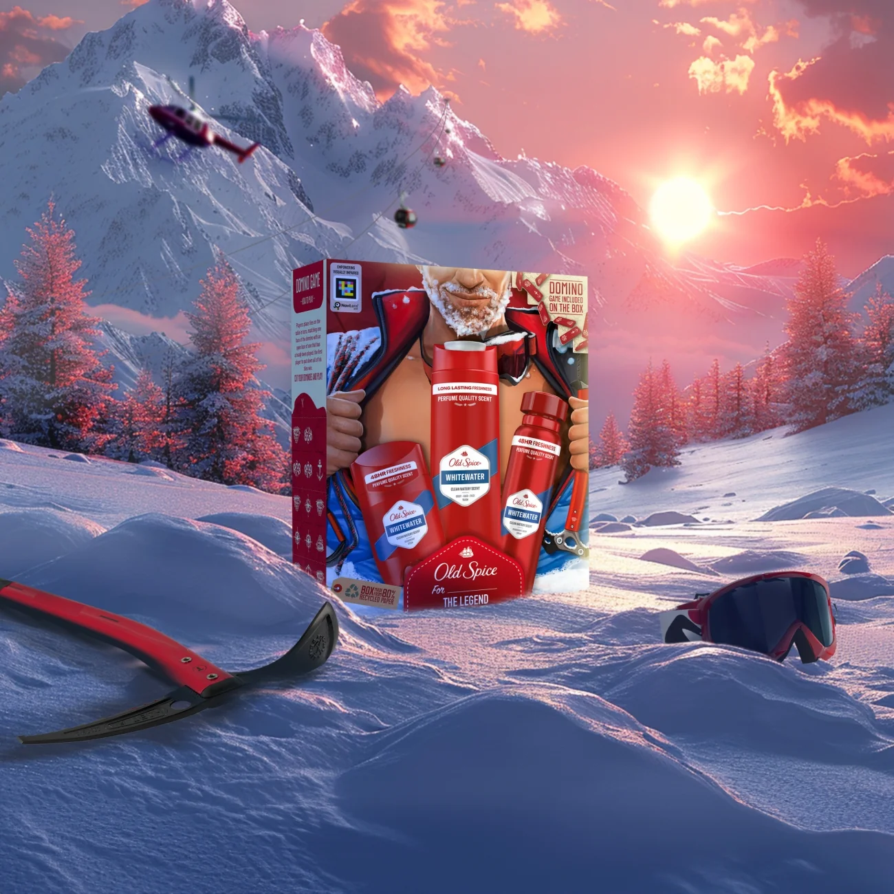 Old Spice Whitewater Alpinist zestaw podarunkowy dezodorant w sprayu, 150 ml + dezodorant w sztyfcie, 50 ml + żel pod prysznic, 250 ml