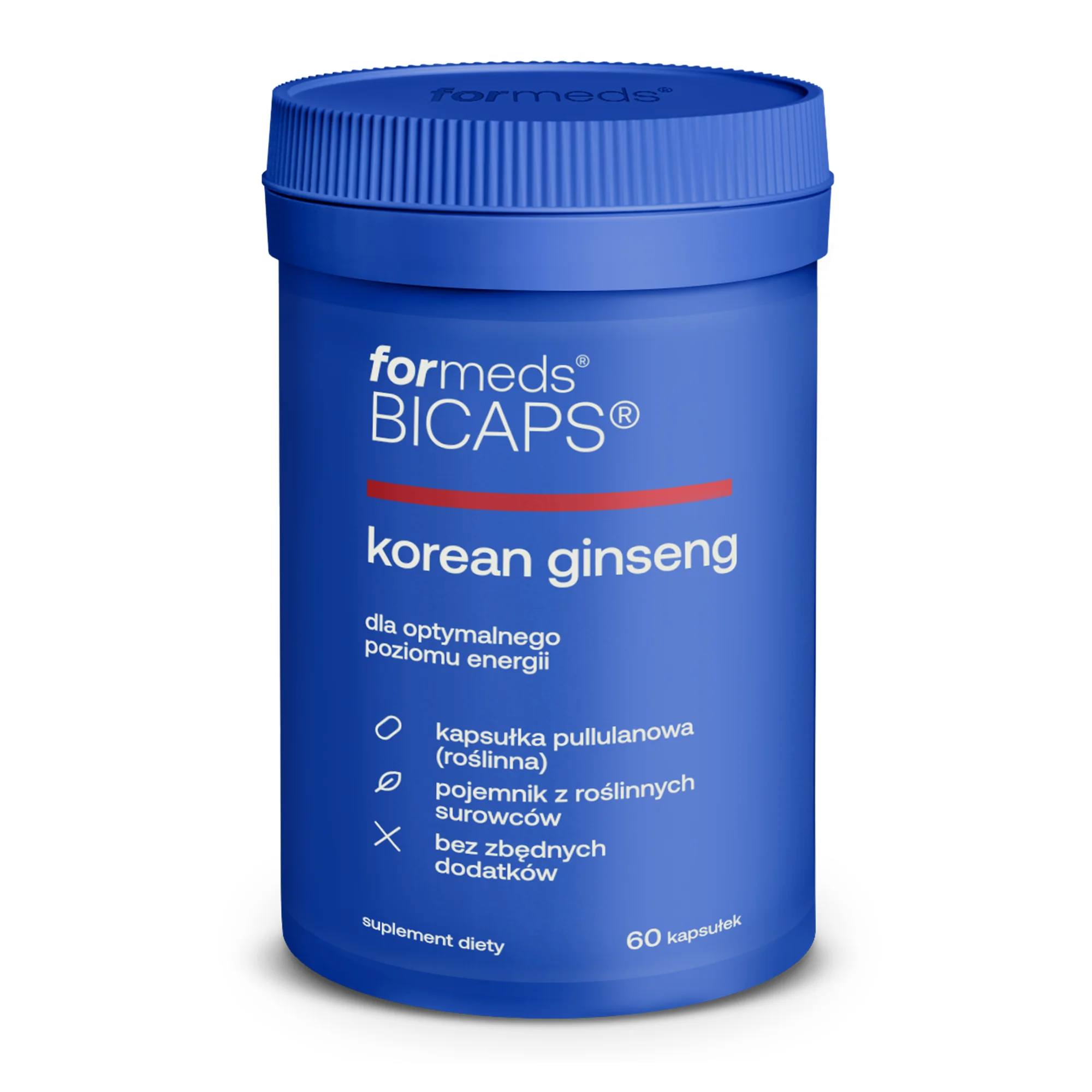 Formeds BiCaps korean ginseng ekstrakt z żeńszenia koreańskiego, 60 kapsułek