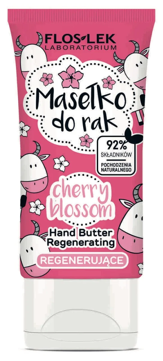 Floslek Hand Care, masełko do rąk regenerujące, cherry bloosom, 50 ml