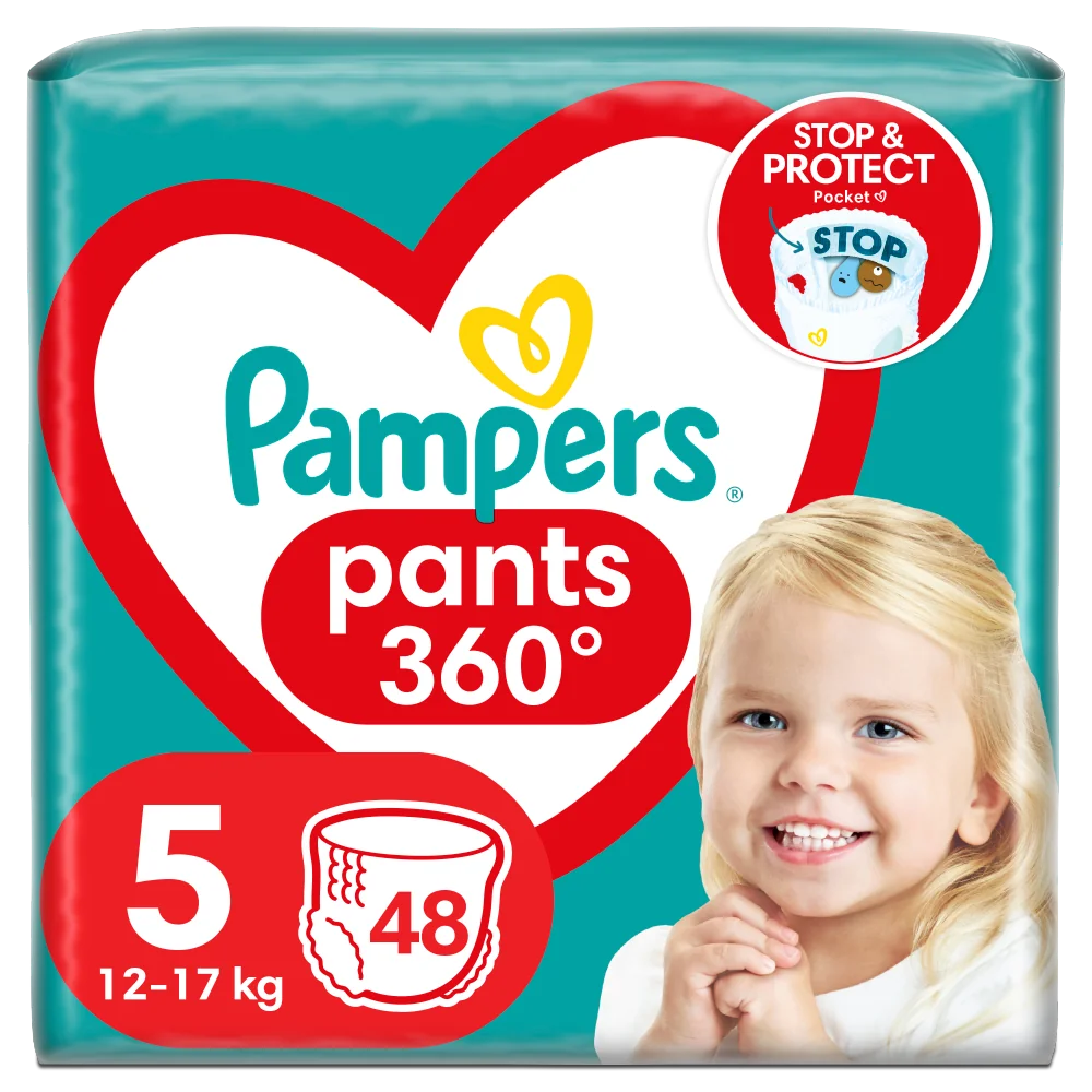 Pampers Pants 5 pieluchomajtki, rozmiar 5, 12-17 kg, 48 sztuk