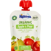 Humana 100% Organic mus owocowy jabłko i gruszka, 90 g