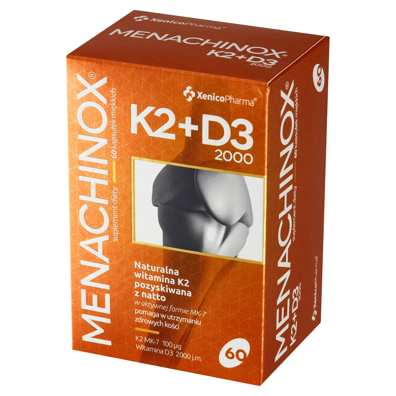 Menachinox K2+D3 suplement diety, kapsułka miękka, 60 sztuk