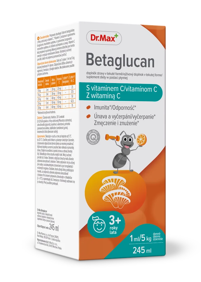 Betaglucan + vitamin C Dr.Max, suplement diety, 245 ml